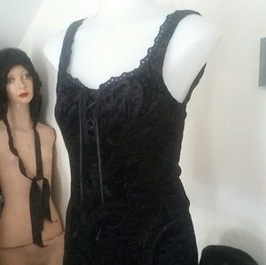 Arianne Velvet Corset Tank Top Sz S